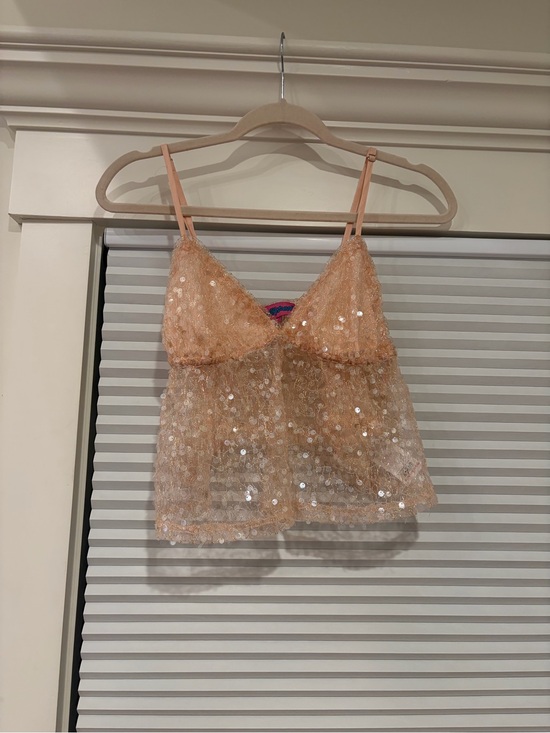 Edikted Tops - Edikted pink sparkly cami top